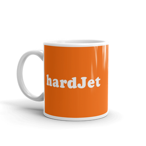 Mug with 'hardJet' Print (Orange)