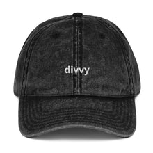 Load image into Gallery viewer, Cap with &#39;divvy&#39; Embroidery (Vintage, 4 Colours)