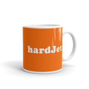 Mug with 'hardJet' Print (Orange)