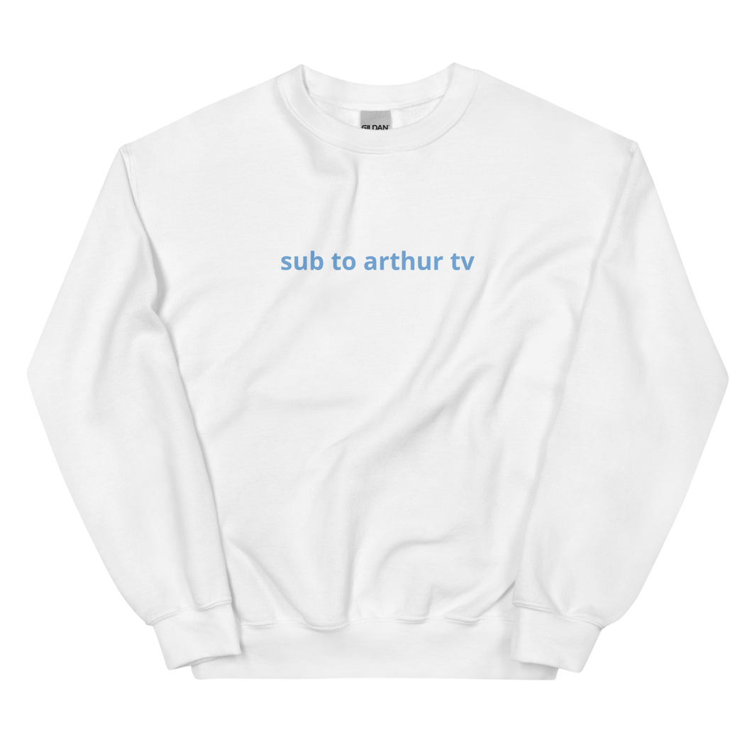 Jumper with 'sub to arthur tv' Print (9 colours)